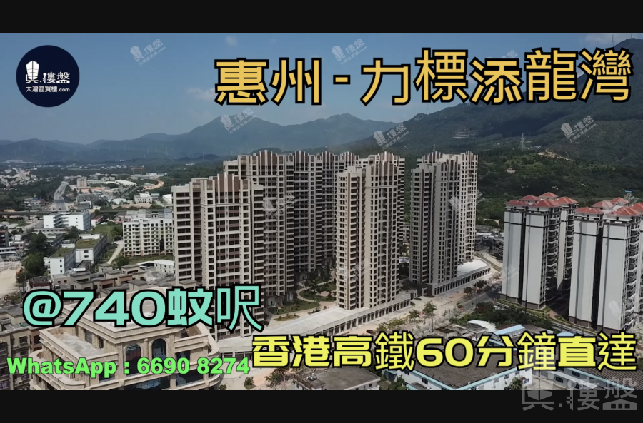 力标添龙湾-惠州|首期3万(减)@740蚊呎|香港高铁60分钟直达|香港银行按揭(实景航拍)